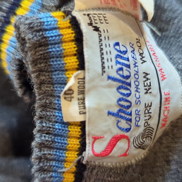 Vintage Varsity Gray Stripe Wool Sweater - Picture 8 of 16